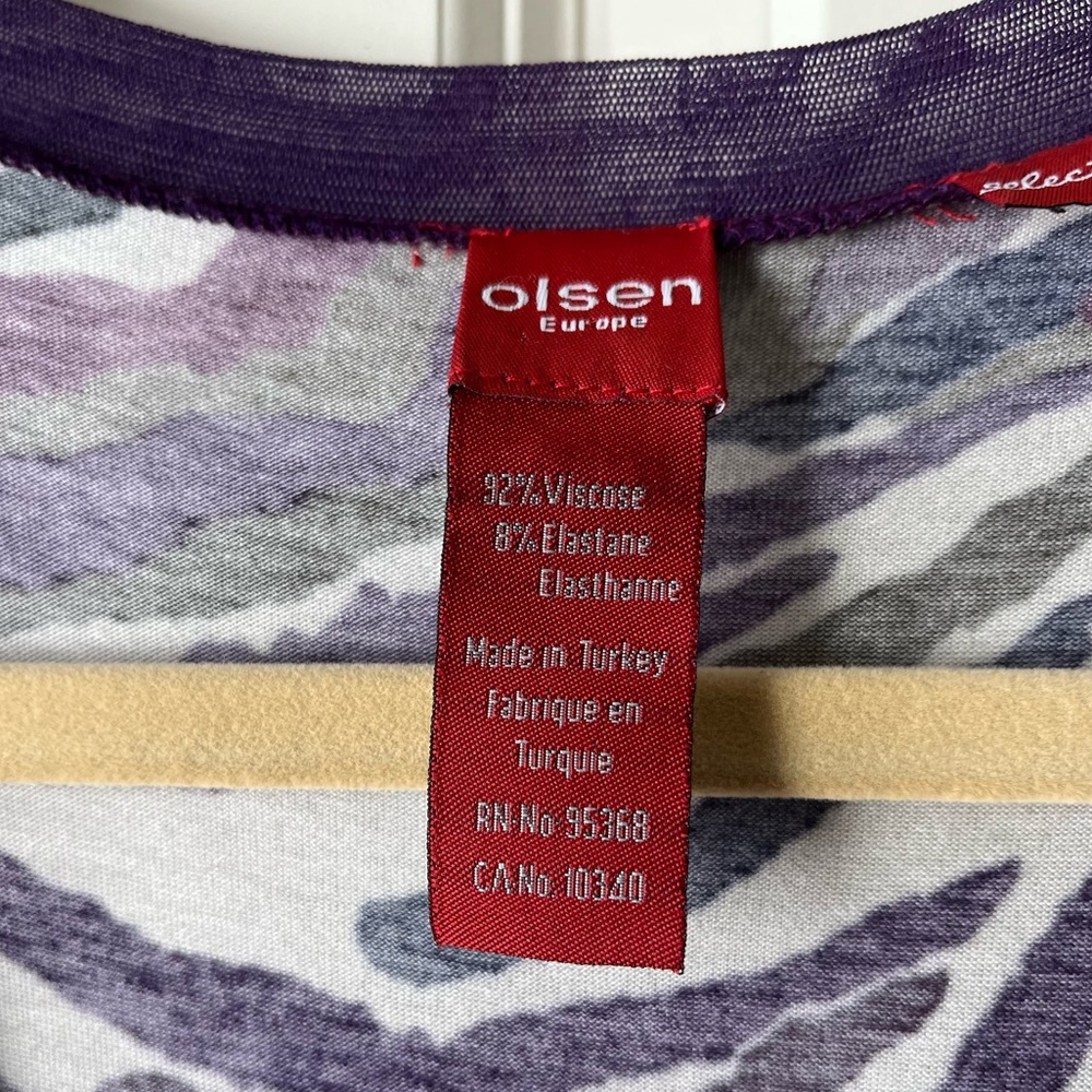 Olsen Europe half wrap (top) modern jersey print dress - Picture 3 of 5